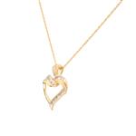 Open Heart Pendant in 14kt Gold