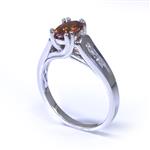 Diamond and Sapphire Ring in 14kt White Gold