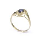 Oval Cut Blue Sapphire 14kt Gold Ring