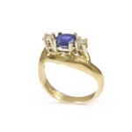 Blue Sapphire Diamond Ring in 14kt Gold 