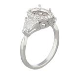 Oval Diamond Halo Style Engagement Ring Setting in 14kt White Gold