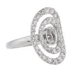 Oval Halo Diamond Engagement Ring in 18kt White Gold