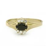 Forever Diamonds Oval Sapphire Accent Crystal Ring in 14kt Gold