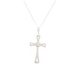 Forever Diamonds Pave Set Diamond Cross in 14kt White Gold