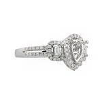 Pear Cut Diamond Setting in 14kt White Gold