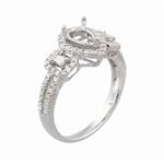 Pear Cut Diamond Setting in 14kt White Gold