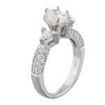 Pear Diamond Engagement Ring in 14kt White Gold