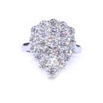 Pear Shape Diamond Ring in 14kt White Gold