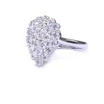 Pear Shape Diamond Ring in 14kt White Gold