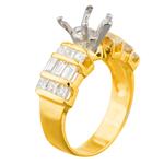 Pear Shaped Diamond Engagement Ring Setting in 18kt Gold