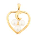 Pearl Diamond Heart in 14kt Gold