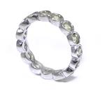 Peridot Eternity Band in 14kt White Gold