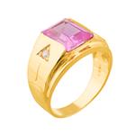 Pink Colored Stone Ring in 14kt Gold