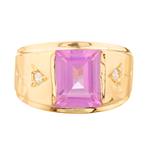 Forever Diamonds Pink Colored Stone Ring in 14kt Gold