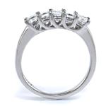 1.10CT TDW. Five Stone Diamond Band in Platinum