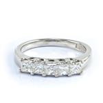 1.10CT TDW. Five Stone Diamond Band in Platinum