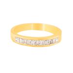 Princess Cut Diamond Band in 14kt Gold