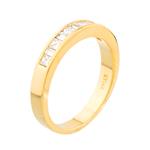 Princess Cut Diamond Band in 14kt Gold