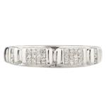 Princess Cut Diamond Band in 14kt White Gold