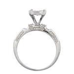 Princess Cut Diamond Cluster Engagement Ring in 14kt White Gold