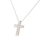 Princess Cut Diamond Cross in 14kt White Gold 