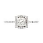 Forever Diamonds Princess Cut Diamond Engagement Ring in 18kt White Gold