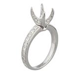 Princess Cut Diamond Engagement Ring Setting in 18kt White Gold