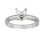 Princess Cut Diamond Engagement Ring Setting in 18kt White Gold