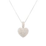 Puffy Diamond Heart Pendant in 1