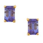 Forever Diamonds Purple Stone Stud Earrings in 14kt Gold
