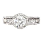 Round Brilliant Diamond Engagement Ring in 18kt White Gold