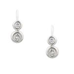 Diamond Drop Earrings in 14kt White Gold