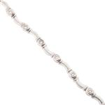 Round Diamond Bracelet in 14kt White Gold