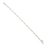 Round Diamond Bracelet in 14kt White Gold