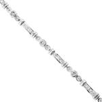 Round Diamond Bracelet in 14kt White Gold