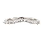 Round Diamond Bridal Engagement Ring Set in 18kt White Gold