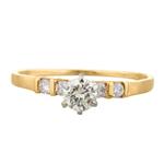 Round Diamond Bridal Engagement Set in 14kt Gold