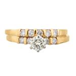 Round Diamond Bridal Engagement Set in 14kt Gold