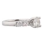 Round Diamond Bridal Engagement Set in 14kt White Gold