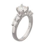 Round Diamond Bridal Engagement Set in 14kt White Gold