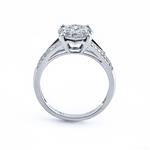 Round Diamond Cluster Engagement Ring in 14kt White Gold