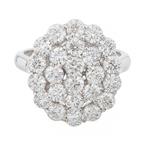 Round Diamond Cluster Ring in 14kt White Gold