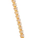 Round Diamond Cluster Tennis Bracelet in 14kt Gold