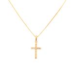 Round Diamond Cross in 14kt Gold