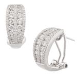 Round Diamond Earrings in 18kt White Gold