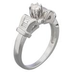 Round Diamond Engagement Ring in 14kt White Gold