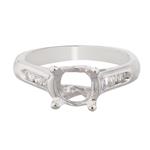 Round Diamond Engagement Ring Setting in 14kt White Gold