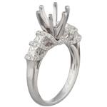 Round Diamond Engagement Ring Setting in 18kt White Gold