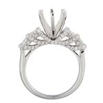 Round Diamond Engagement Ring Setting in 18kt White Gold