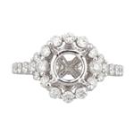 Round Diamond Halo Style Engagement Ring in 18kt White Gold